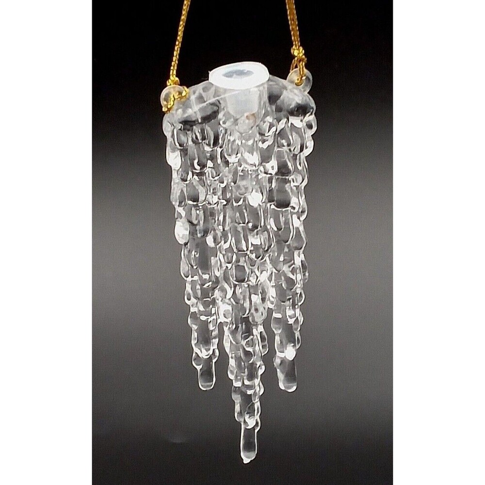 Melting Icicle Acrylic Plastic Christmas Ornament Tree Decoration Unique Vintage